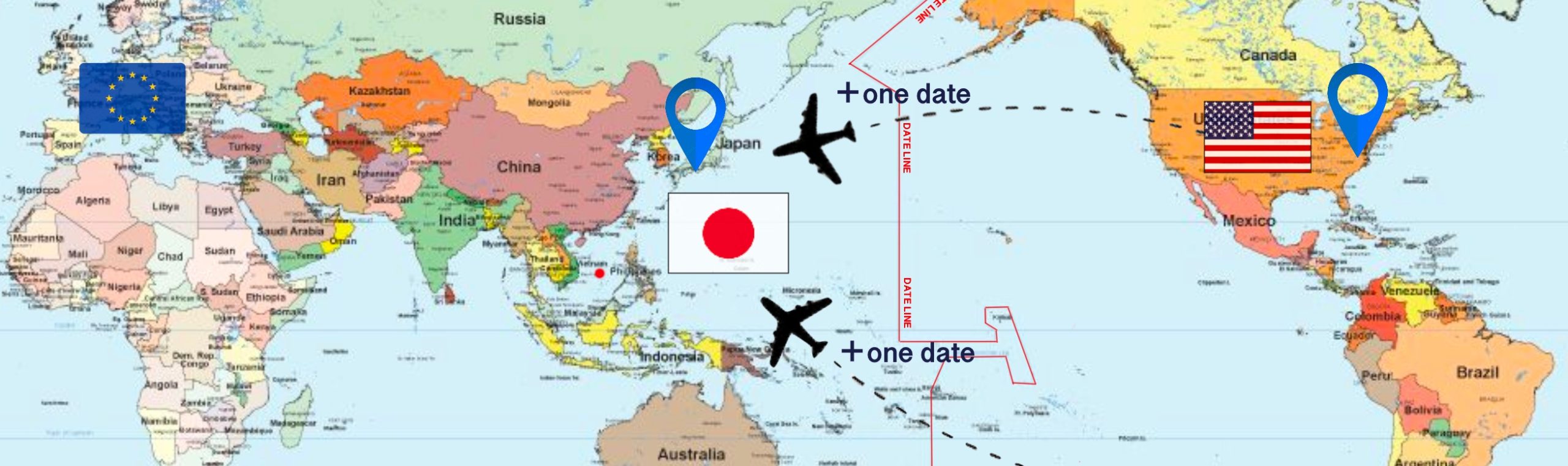 Please note : Coming to Japan from the Americas, you will be crossing the International Date Line. Please check the date of arrival at Narita International airport or Tokyo Haneda airport in Japan on your airline ticket. Your driver will be waiting in the airport lobby until your arrival on the date you specify.