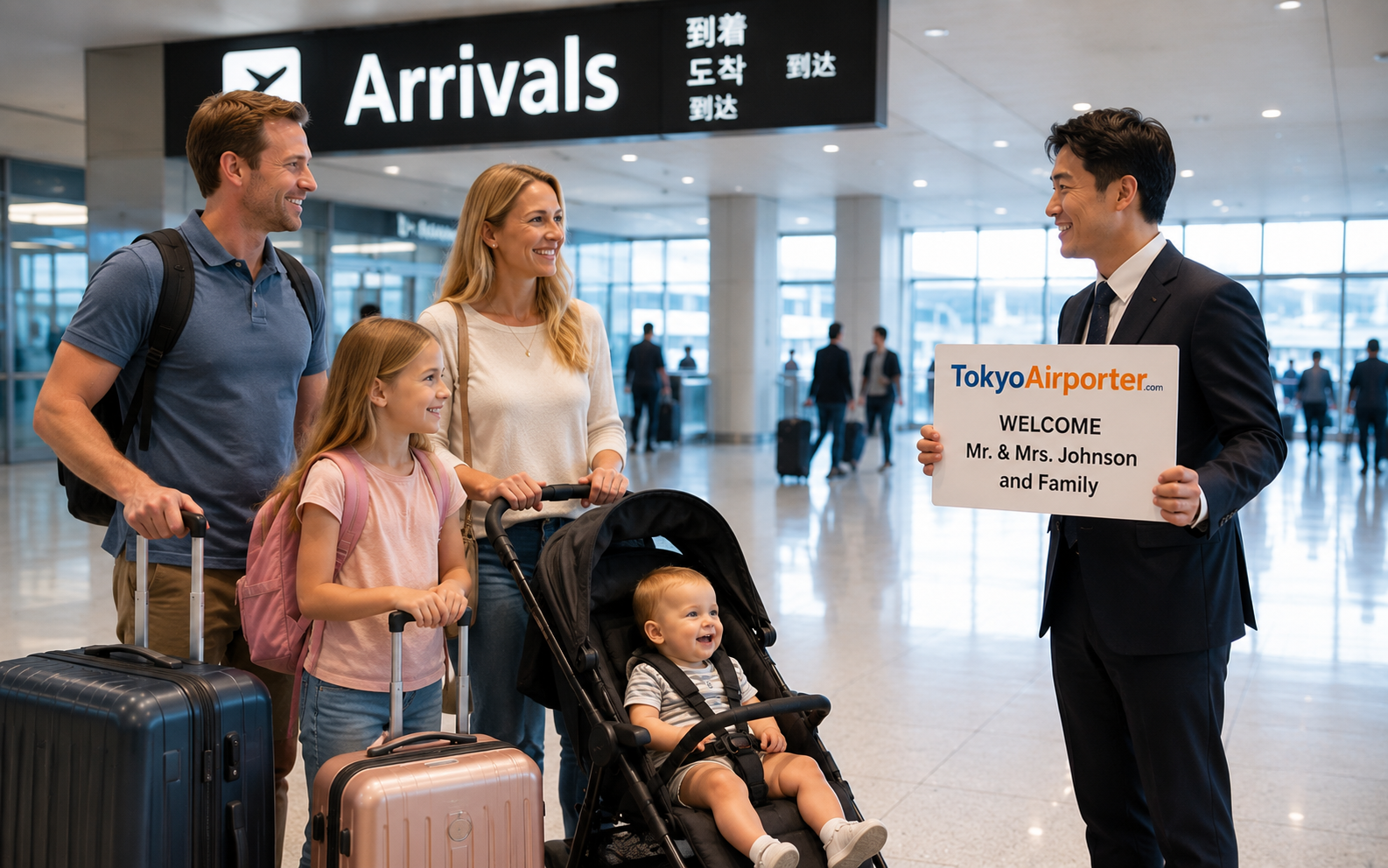 Narita Airport meet and greet for a family traveling to Tokyo Disney Resort