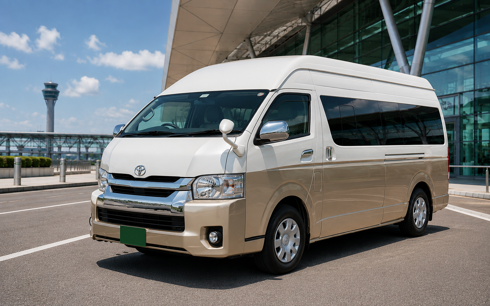 Toyota Hiace Grand Cabin for a large family with luggage and strollers